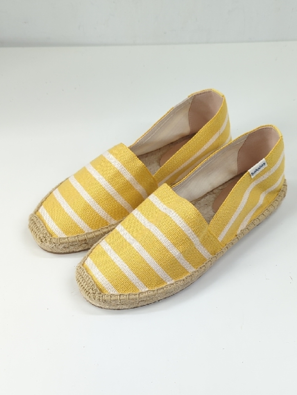 New Soludos Dali Striped Espadrilles in Yellow Size 7.5 - Picture 2 of 12